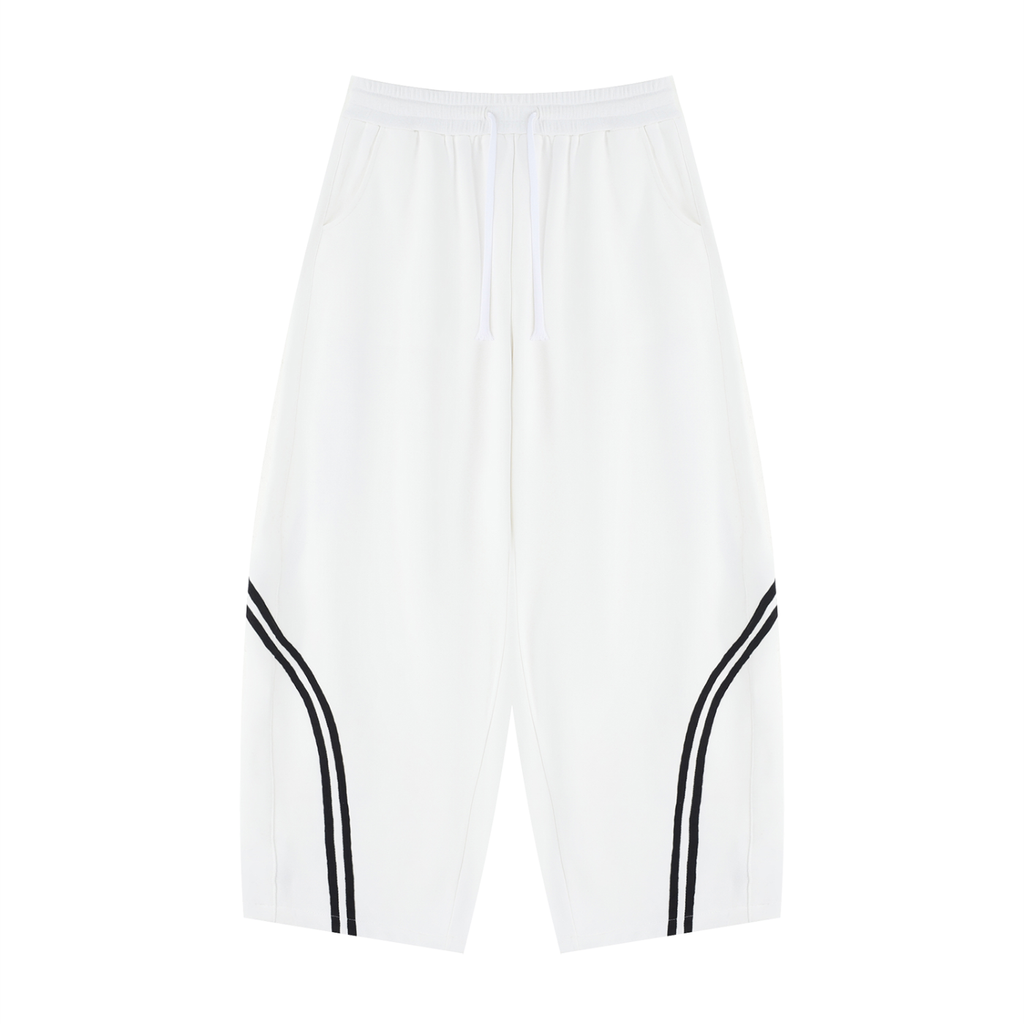 Stripe :// Wide Leg Piping Sweatpants